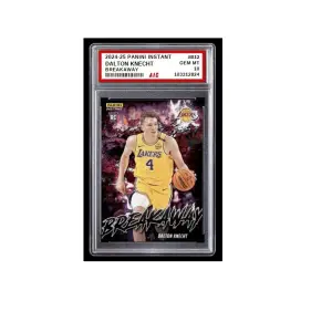 2024-25 Dalton Knecht Panini Instant Breakaway Rookie Card Lakers #B12 Graded 10